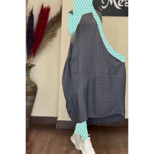 سارافون پیراهن ساحلی بلند آستین حلقه ای جنس کراش قد 120 دور سینه130 فری 36 تا 44 به 46 فیت شیک پسند